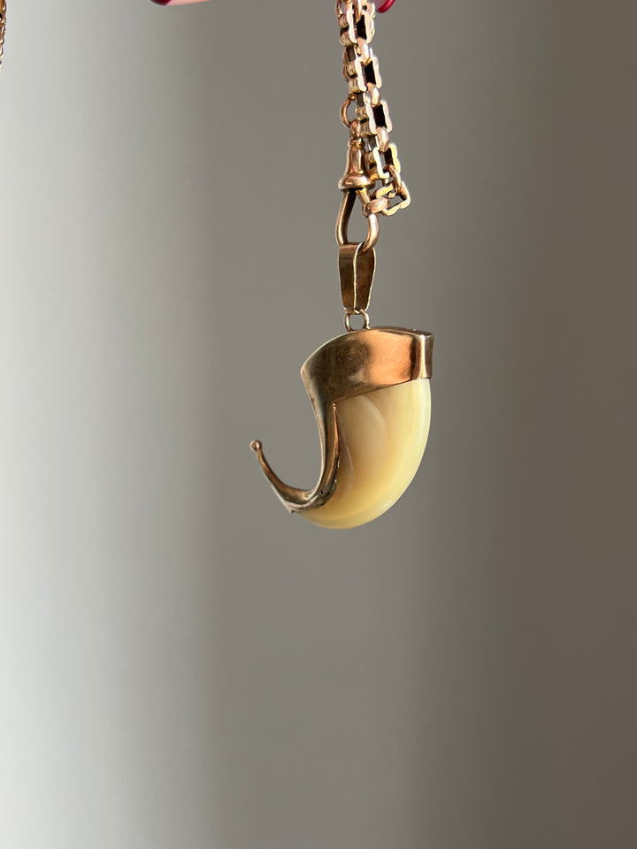 A Rare Victorian Tiger Claw in 14ct Pink Gold