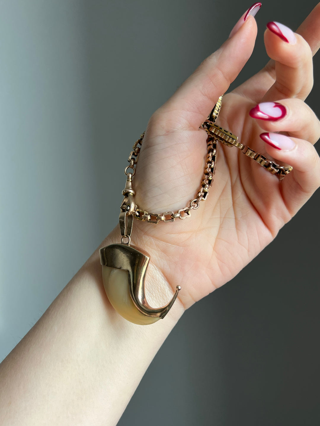 Victorian Tiger Claw Pendant Capped in 14ct