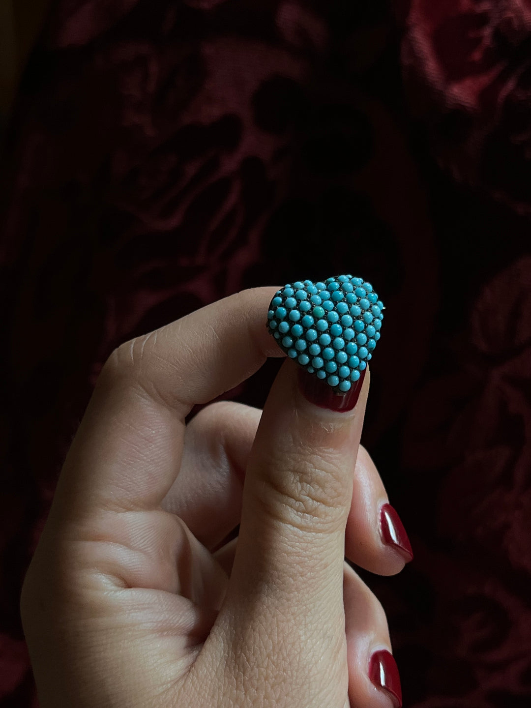 Delicious Victorian Pave Heart in Sterling