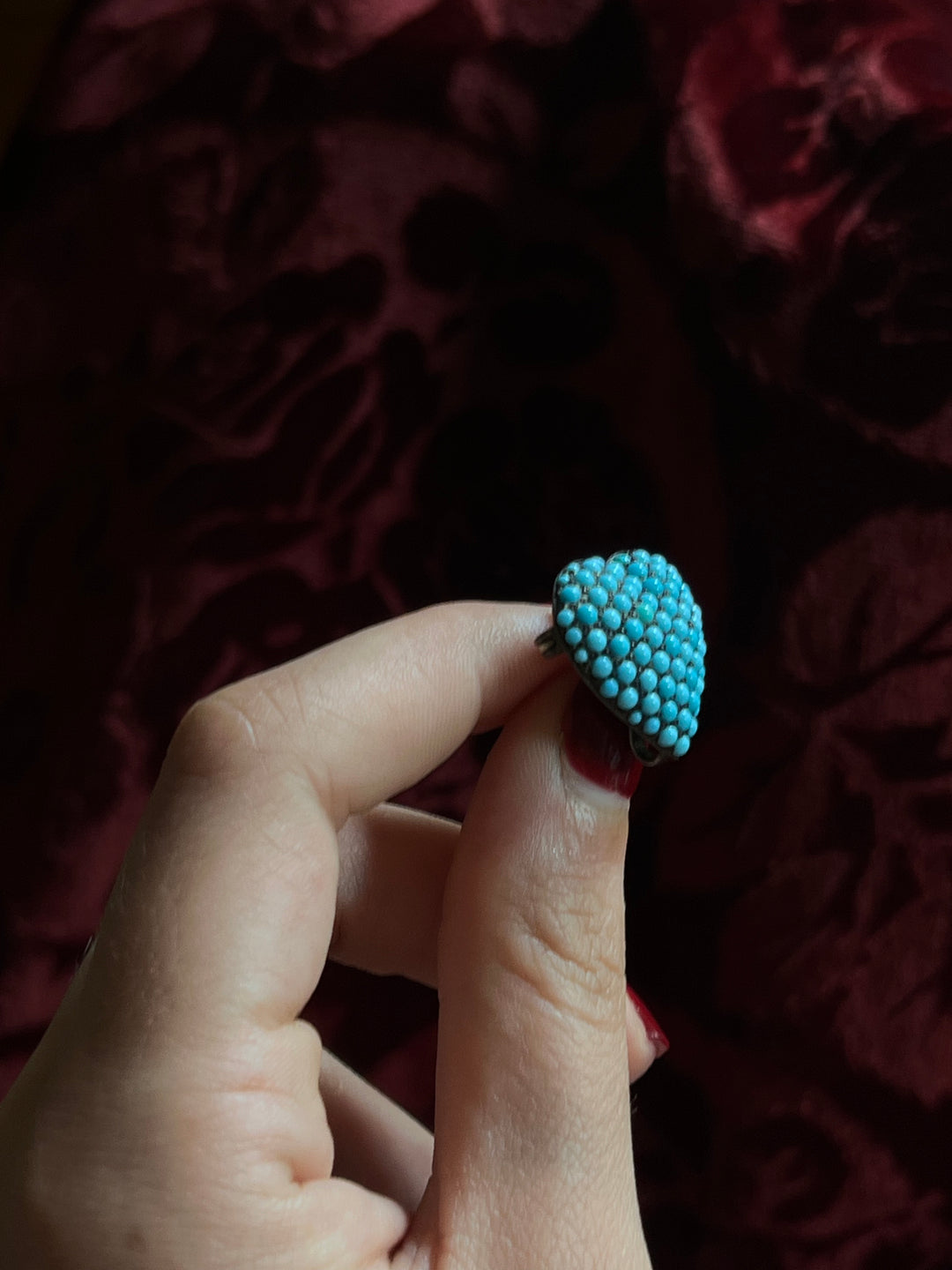 Delicious Victorian Pave Heart in Sterling