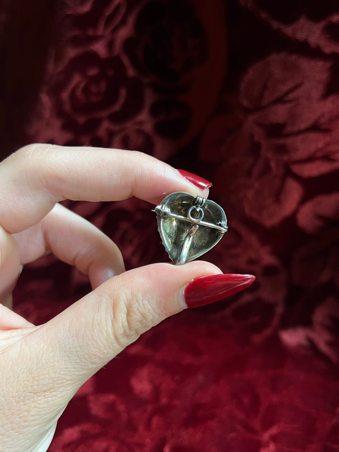 Delicious Victorian Pave Heart in Sterling