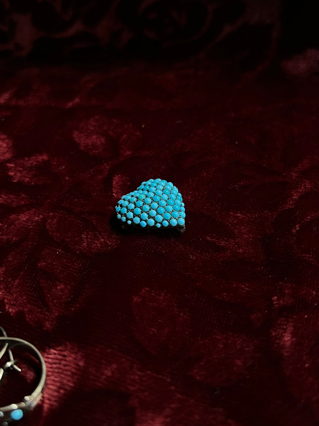 Delicious Victorian Pave Heart in Sterling