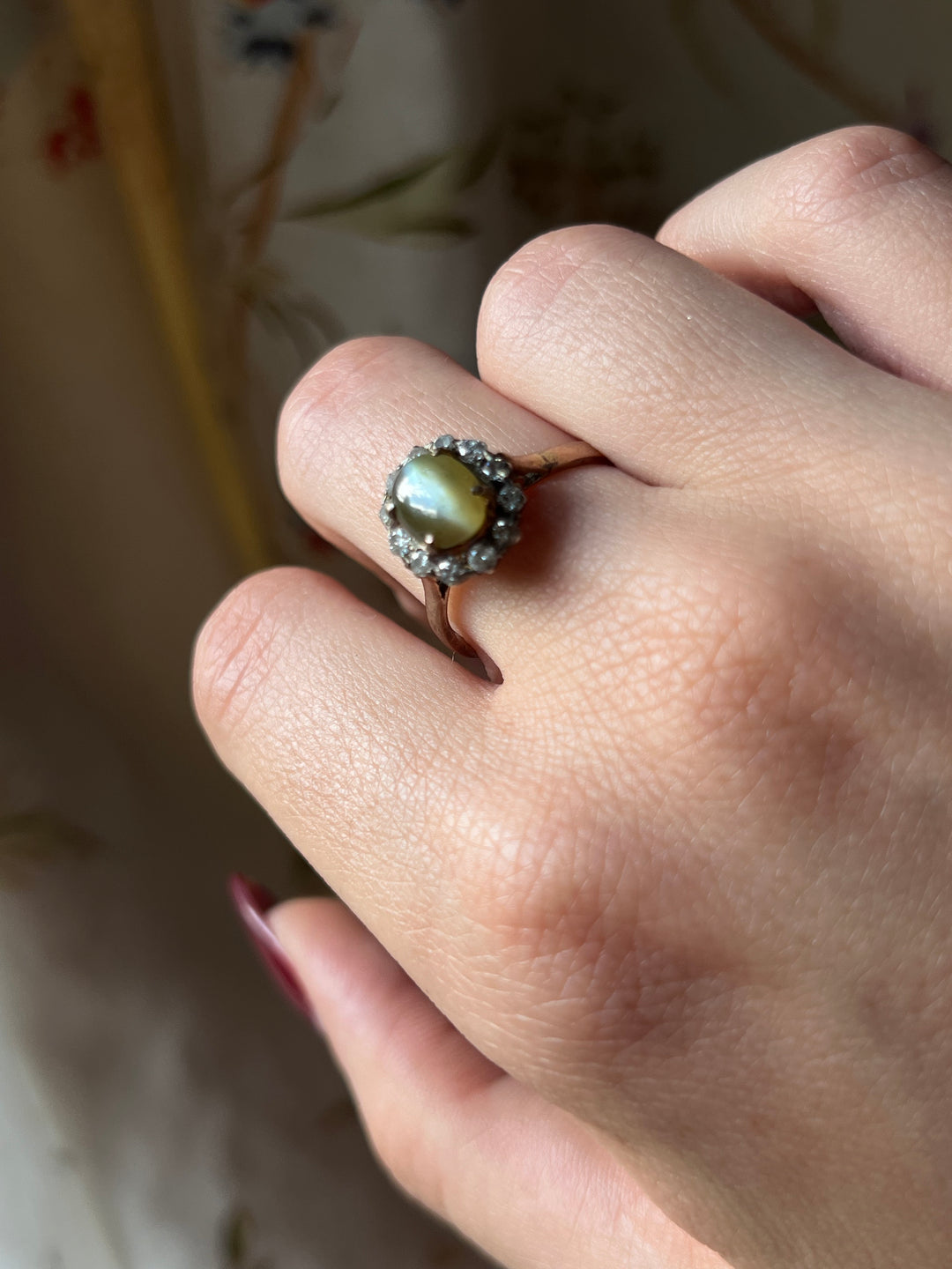 Exceptional Early Vintage Cat’s Eye Chrysoberyl Ring