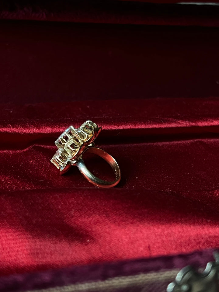 Exceptional Rose Cut Diamond Cocktail Ring