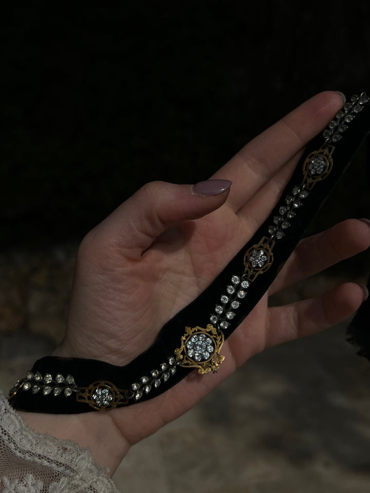 Exceptional Early 19th C French Regional Paste "Galon" Collar Necklace (Inclusive of removing extra bits and creating a bracelet)