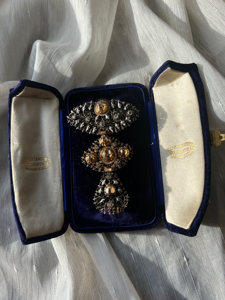 Incredible Stomacher Circa 1760 with Table Cut Diamonds