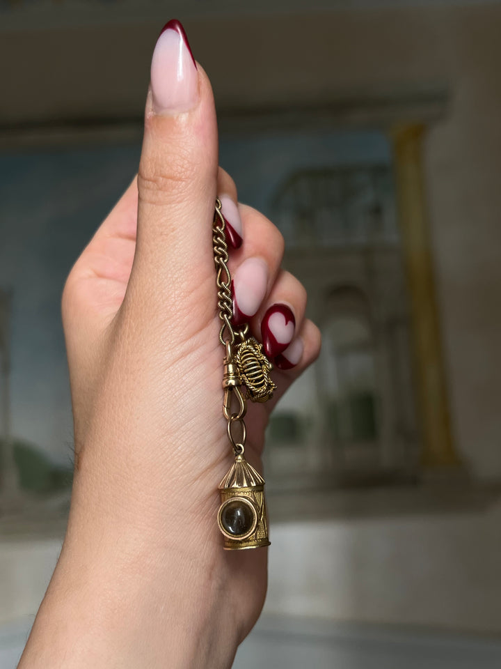 Cheeky Vintage French Lantern Charm in 14ct