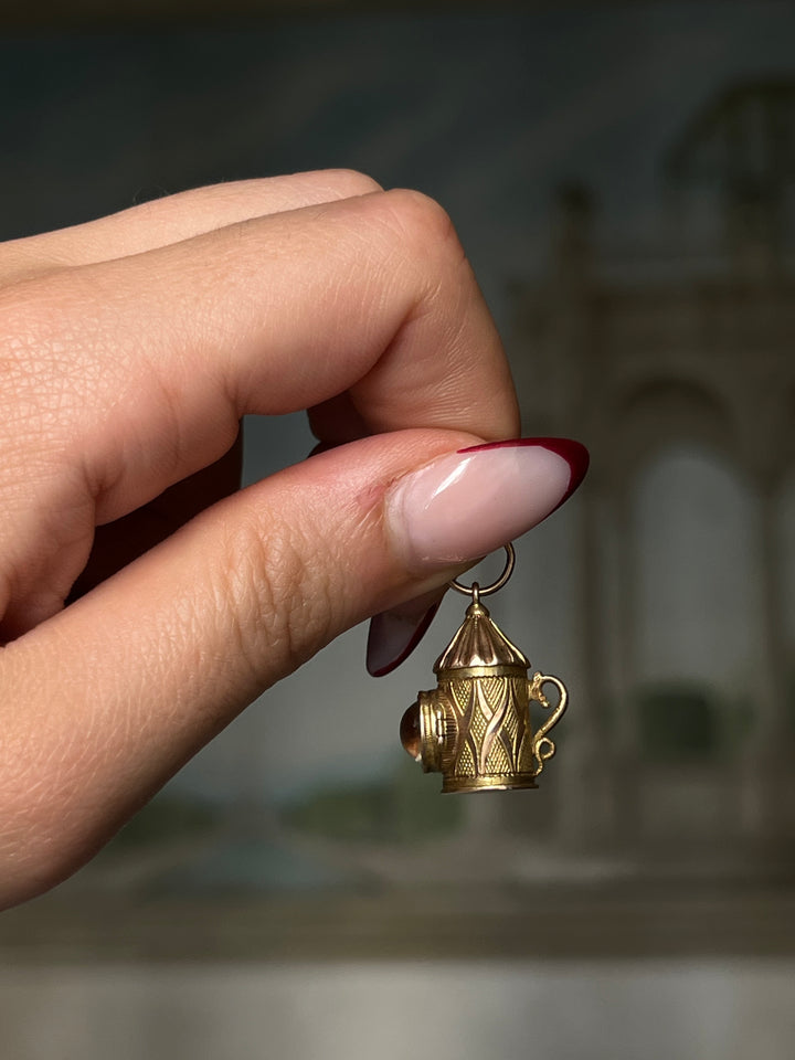 Cheeky Vintage French Lantern Charm in 14ct