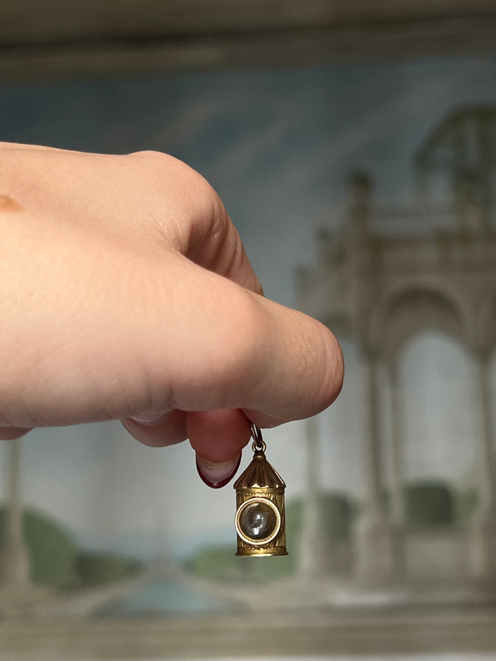 Cheeky Vintage French Lantern Charm in 14ct