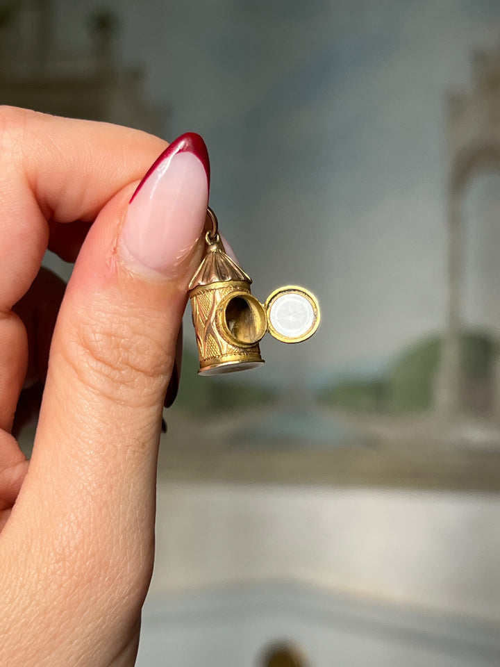 Cheeky Vintage French Lantern Charm in 14ct