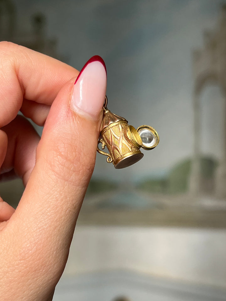 Cheeky Vintage French Lantern Charm in 14ct