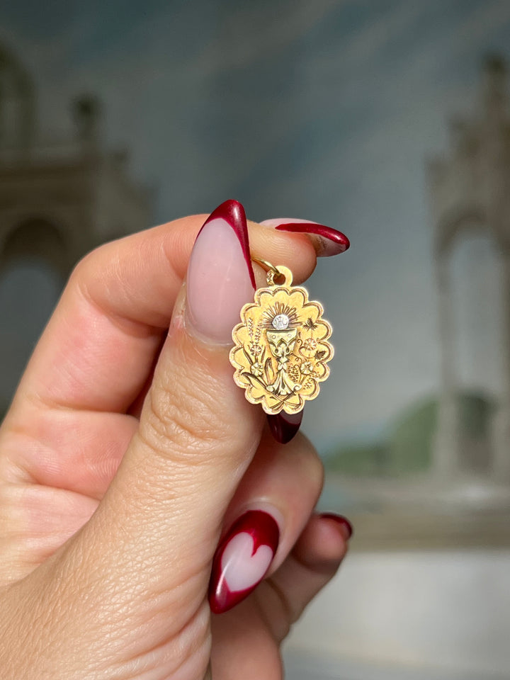 Stunning French Eucharist Medallion 1892