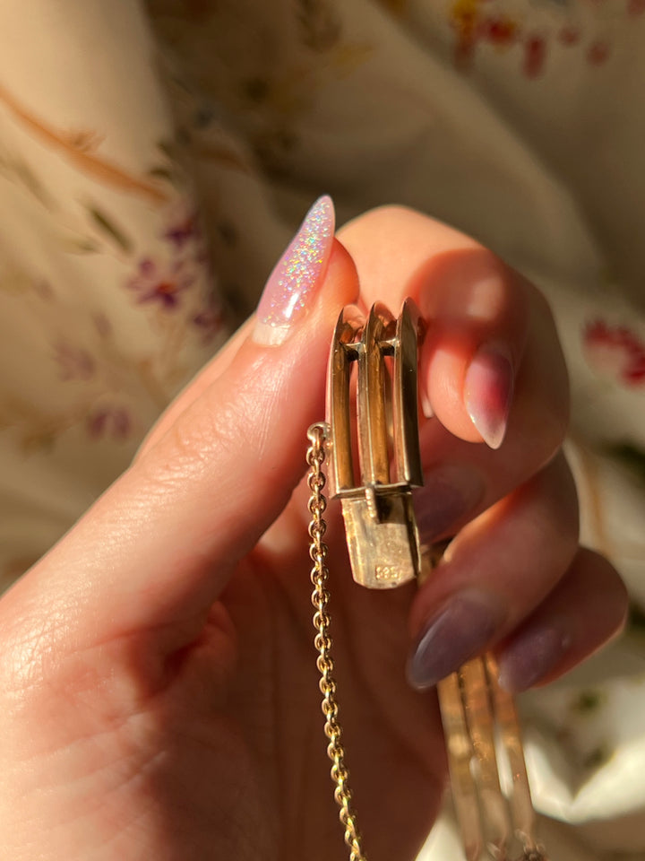 Belle Epoque Period Diamond and Ruby Bangle