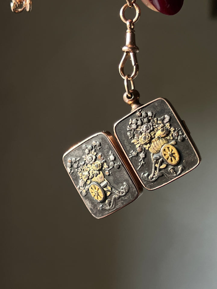 Shakudo Locket in 9ct Gold Circa 1890