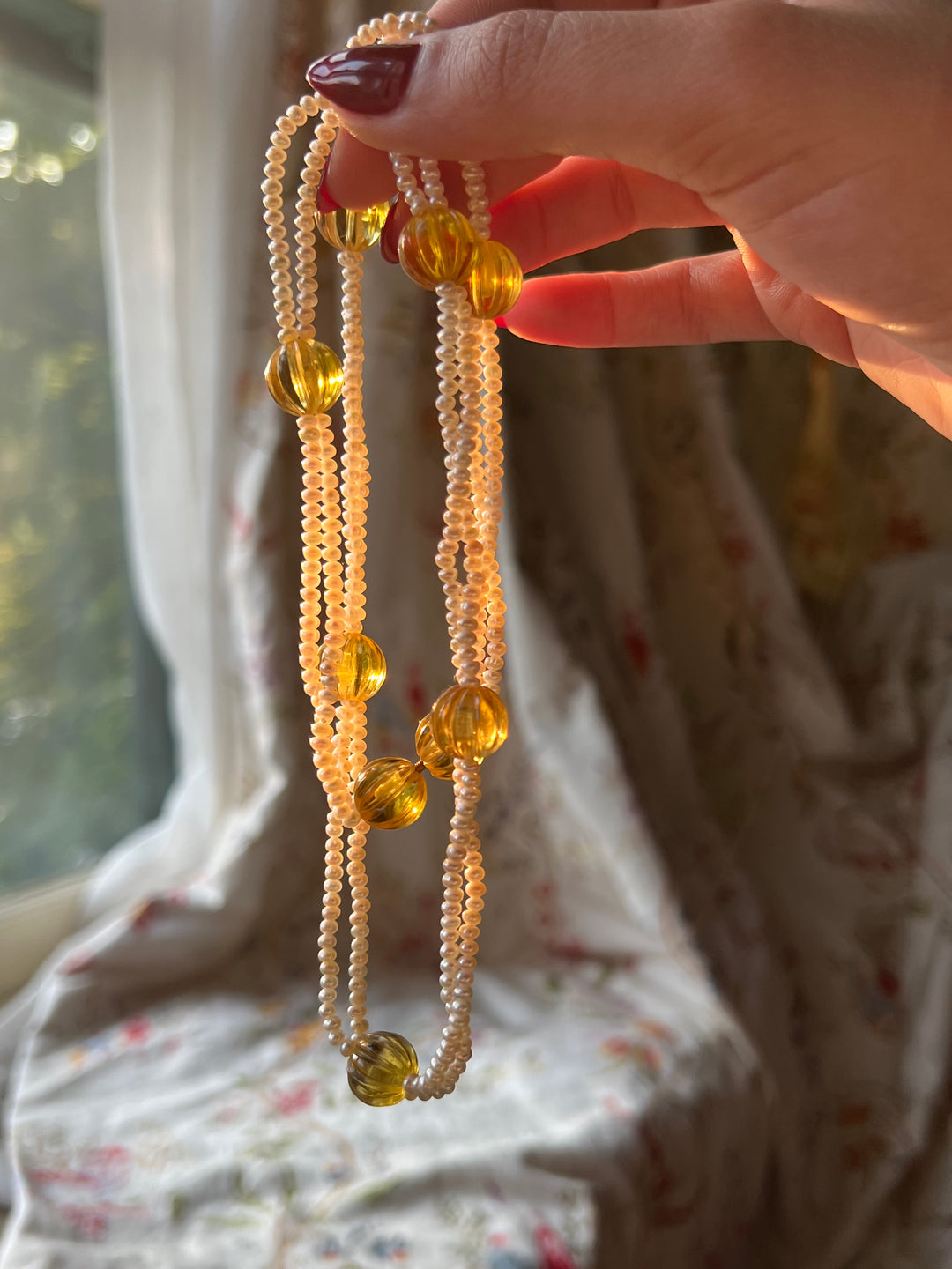 Eloise Resort Collection: Carved Citrine Necklace