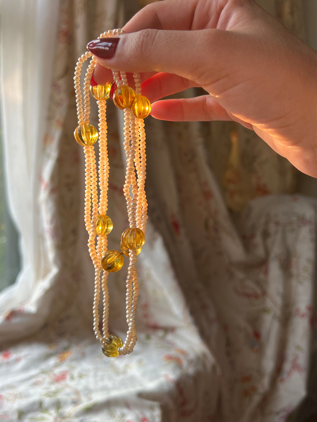 Eloise Resort Collection: Carved Citrine Necklace