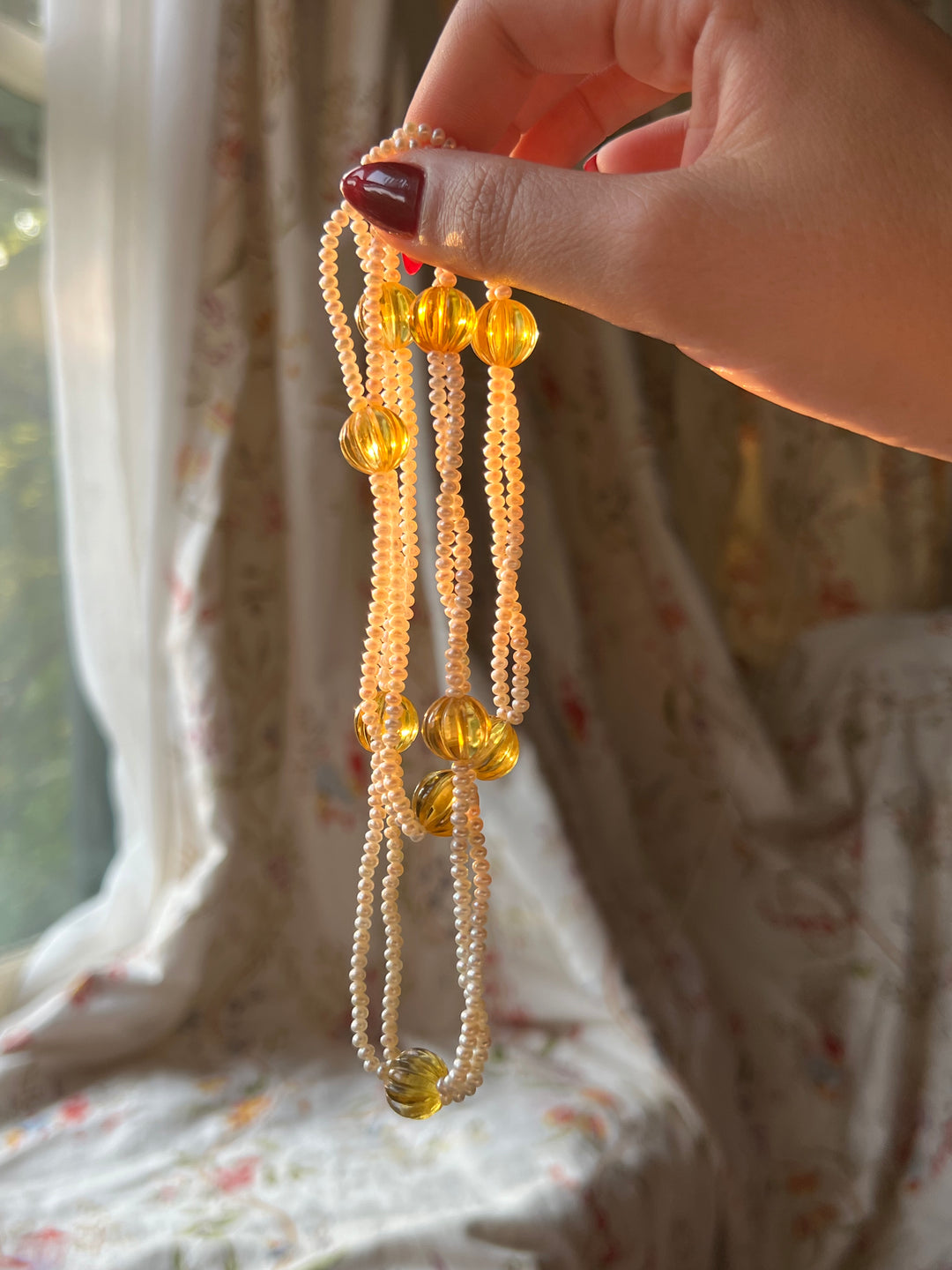 Eloise Resort Collection: Carved Citrine Necklace