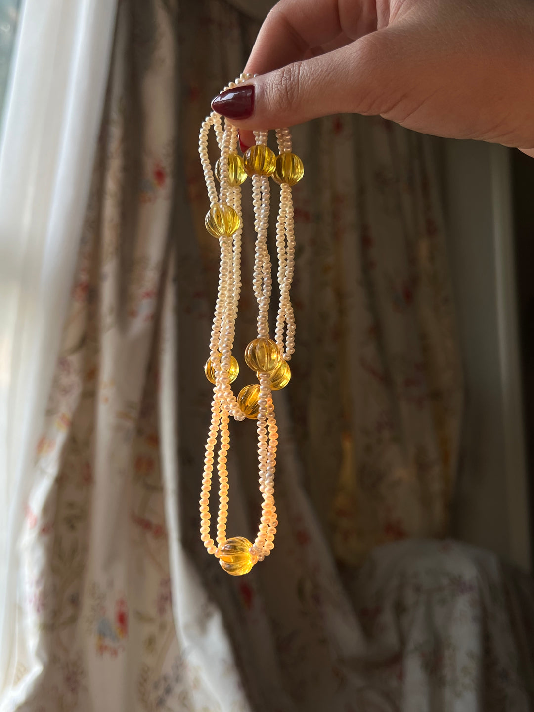 Eloise Resort Collection: Carved Citrine Necklace