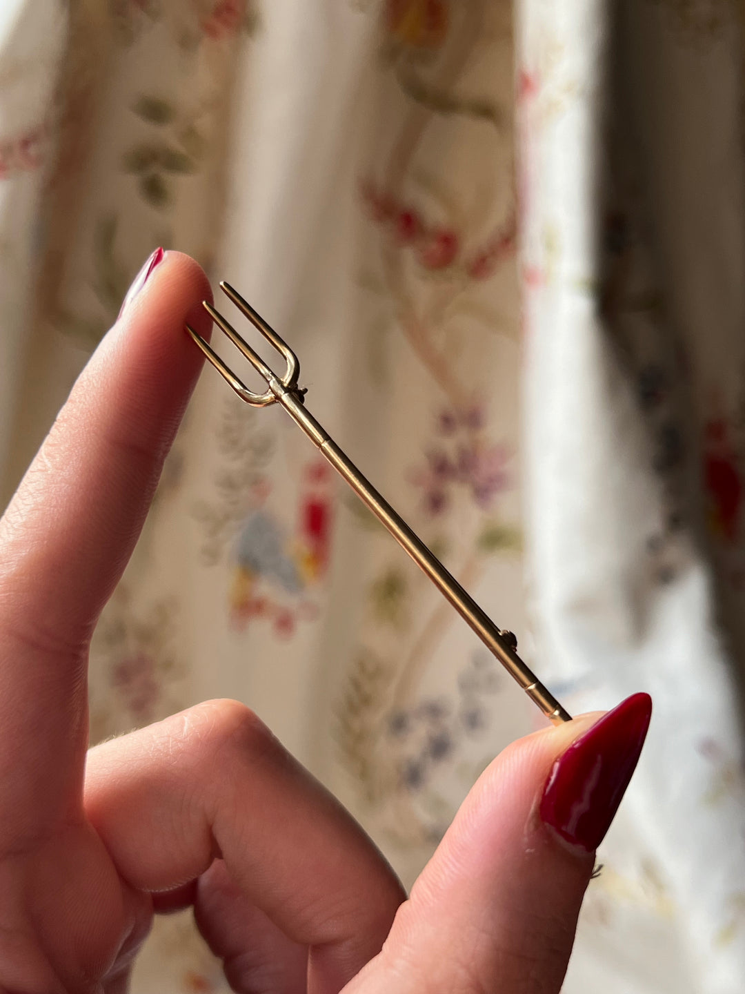 14ct Edwardian Trident/Fork Brooch