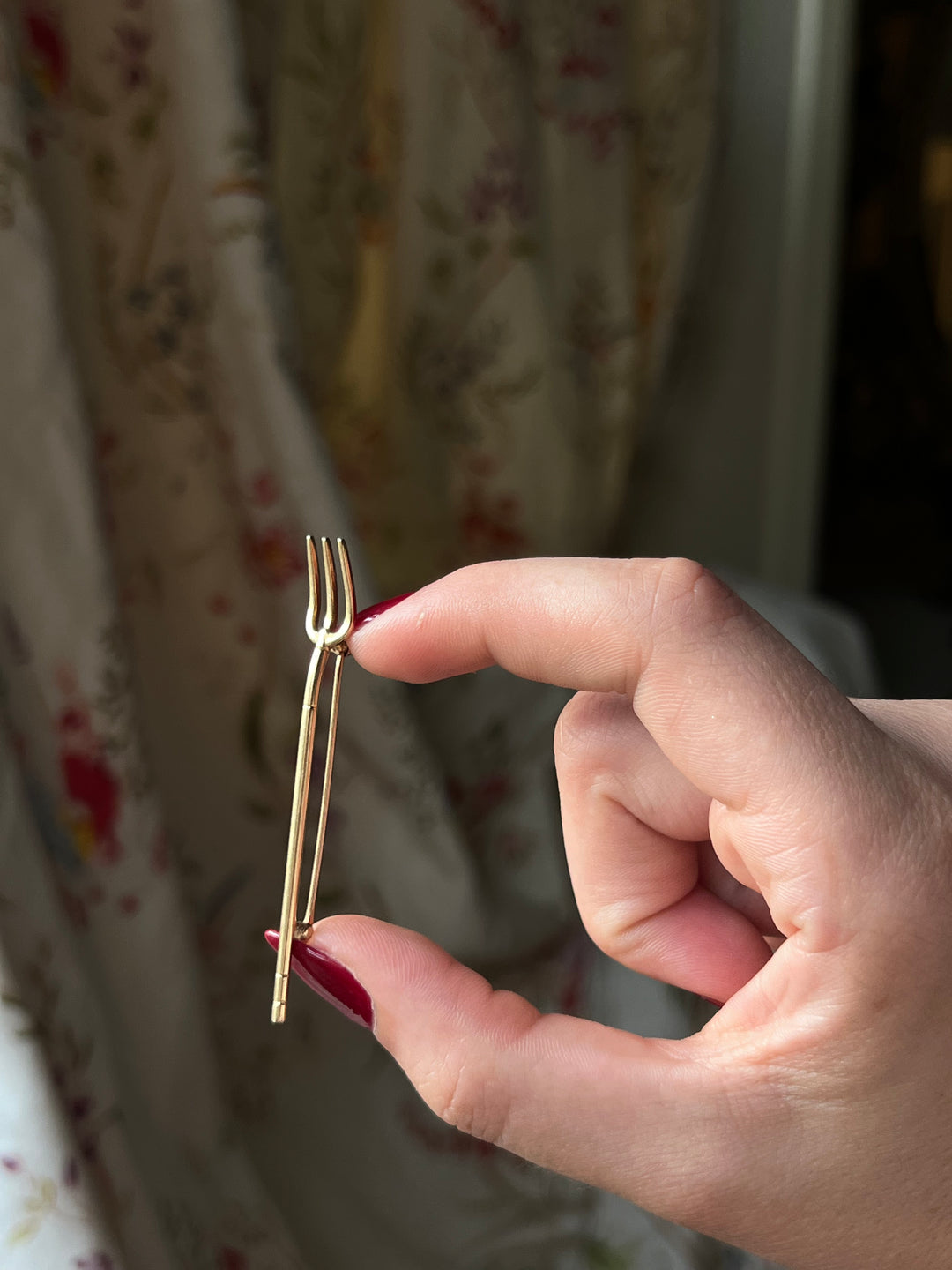 14ct Edwardian Trident/Fork Brooch