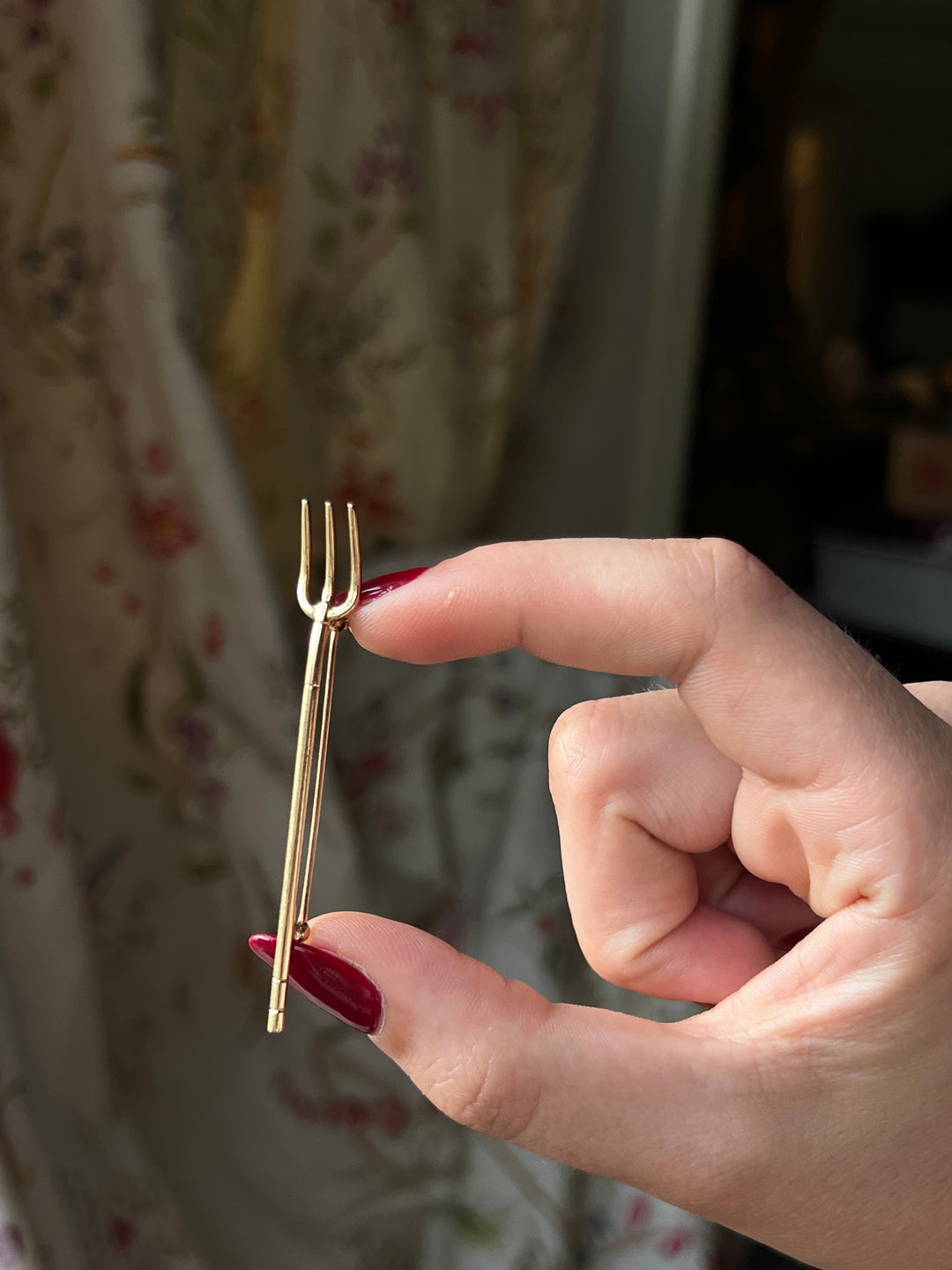 14ct Edwardian Trident/Fork Brooch