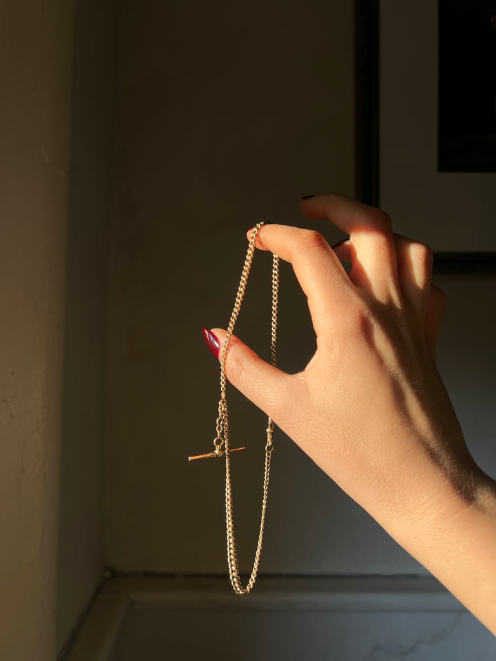 Fine English Double Dog Clip Chain