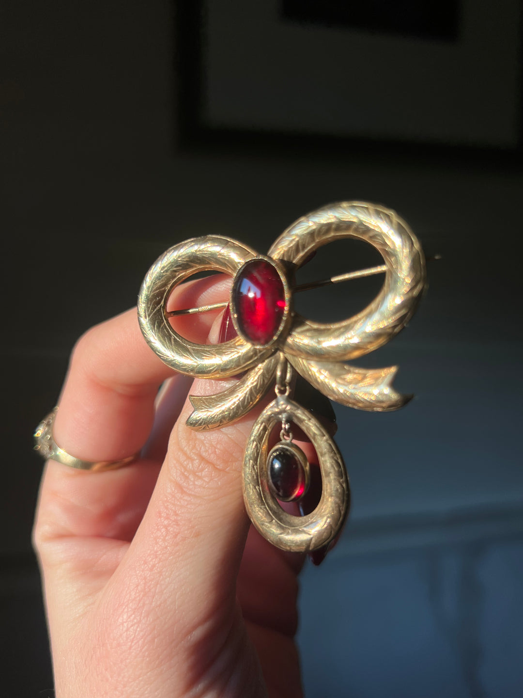 Massive Garnet Cabochon Bow