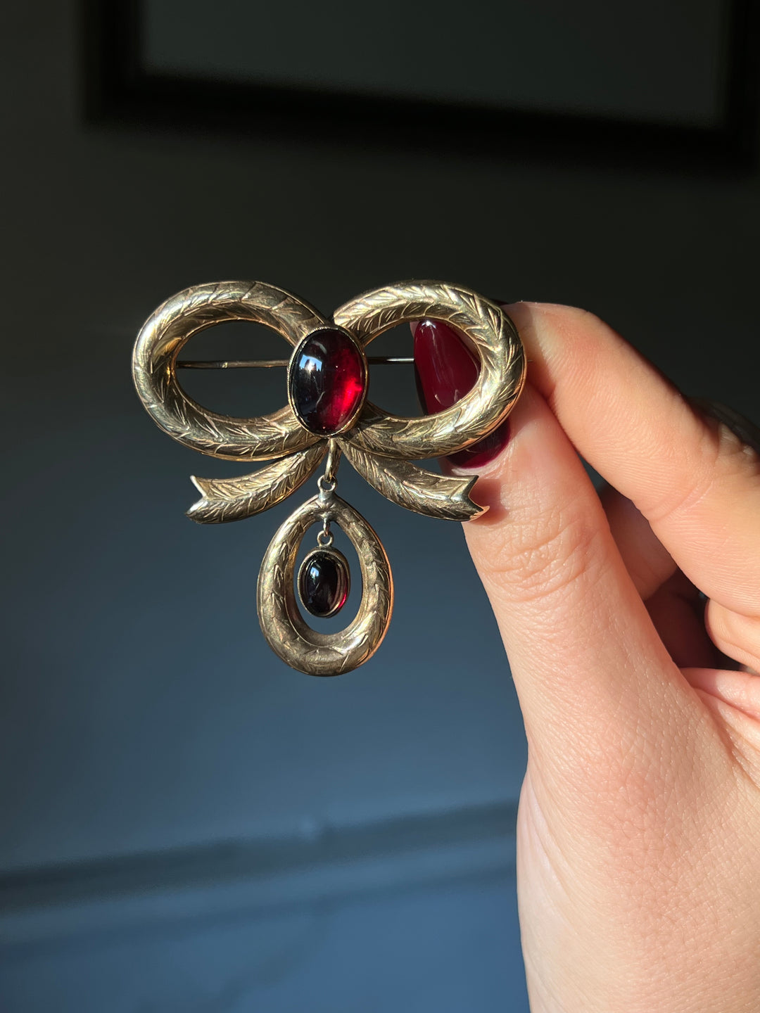 Massive Garnet Cabochon Bow