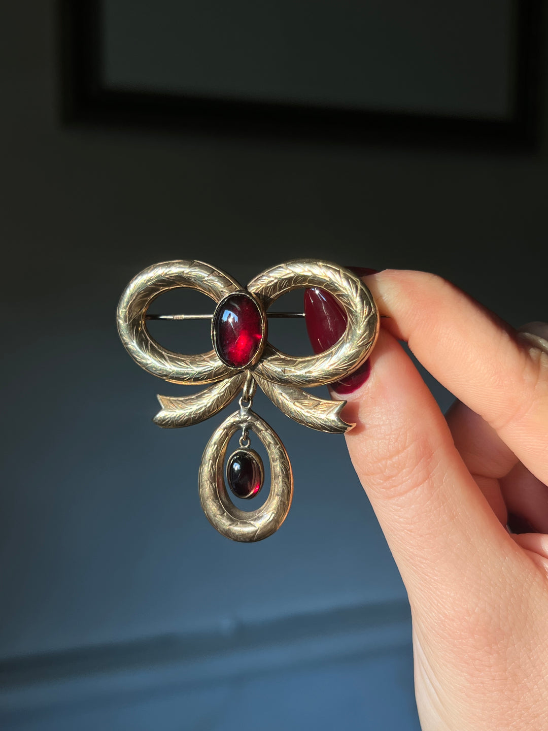 Massive Garnet Cabochon Bow