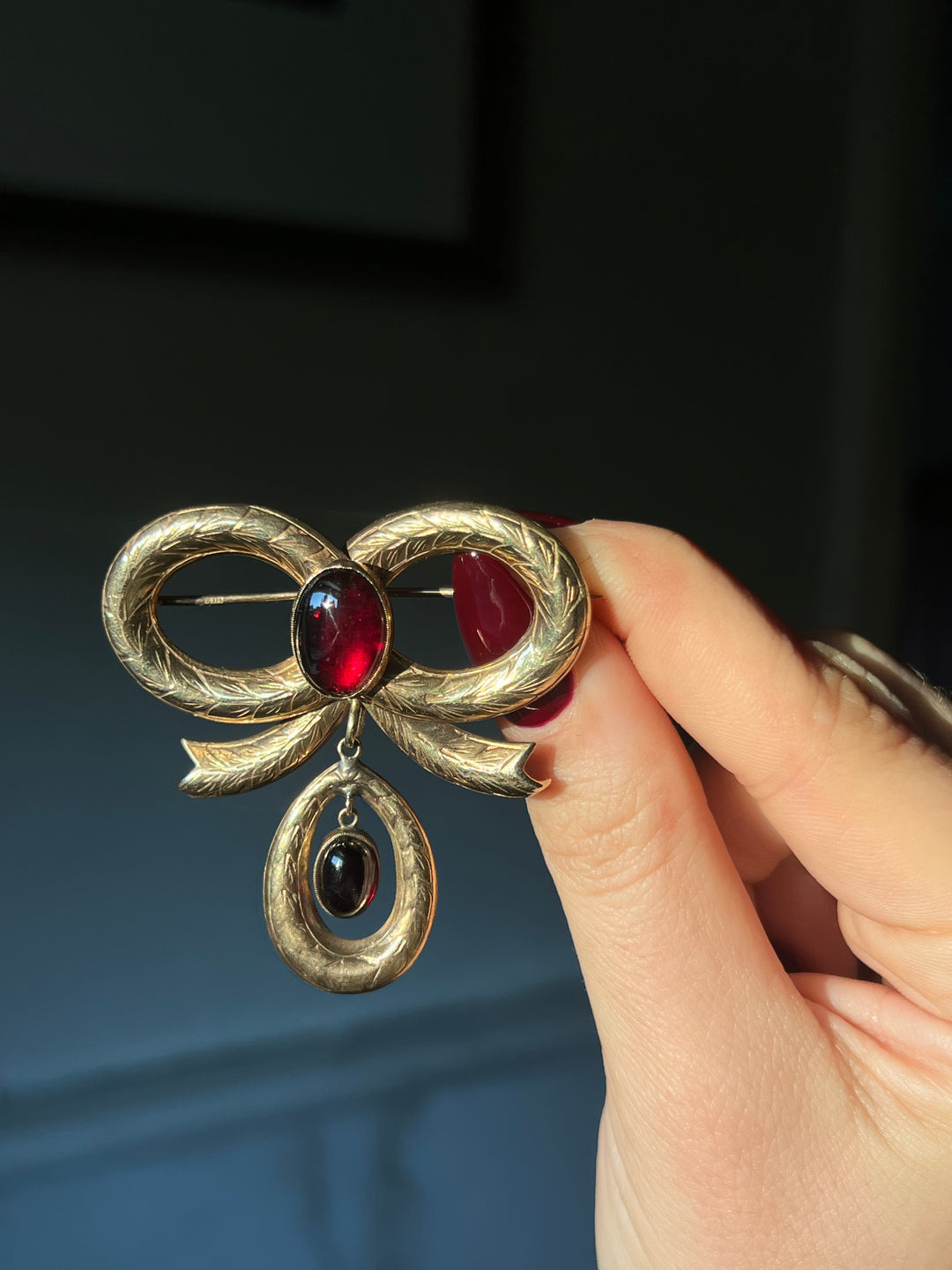 Massive Garnet Cabochon Bow