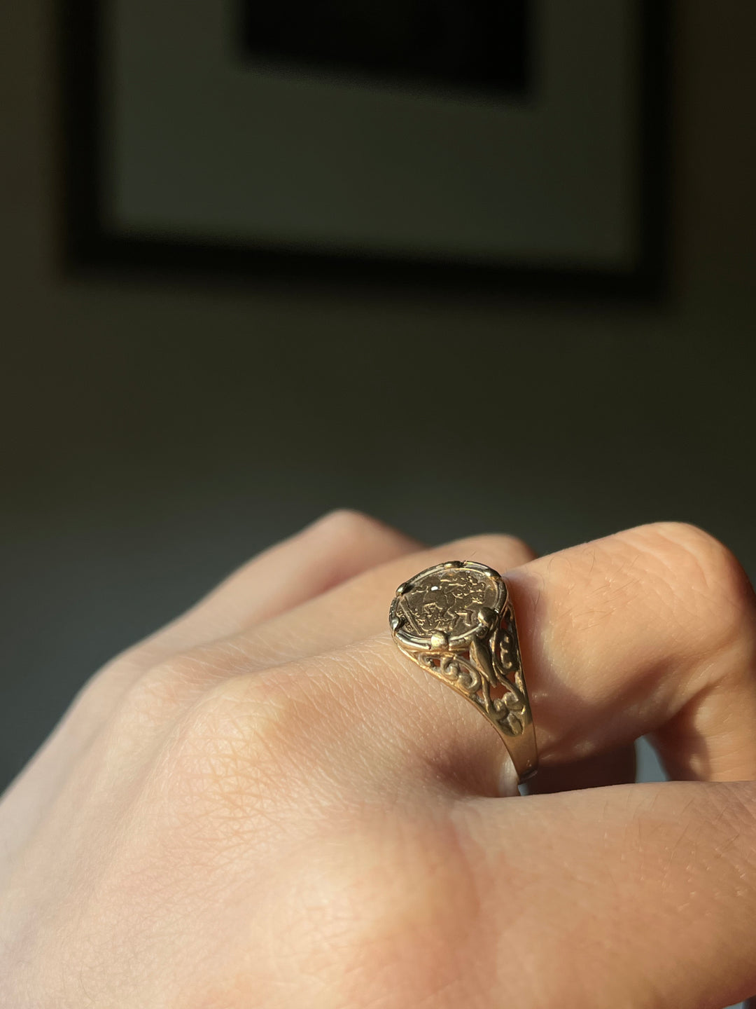 9ct Coin Ring of St. George Slaying the Dragon