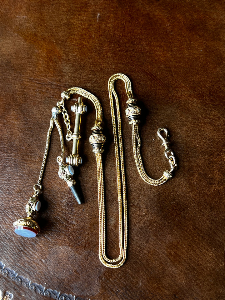 Outstanding French Napoleon III Period Watch Chain 18ct