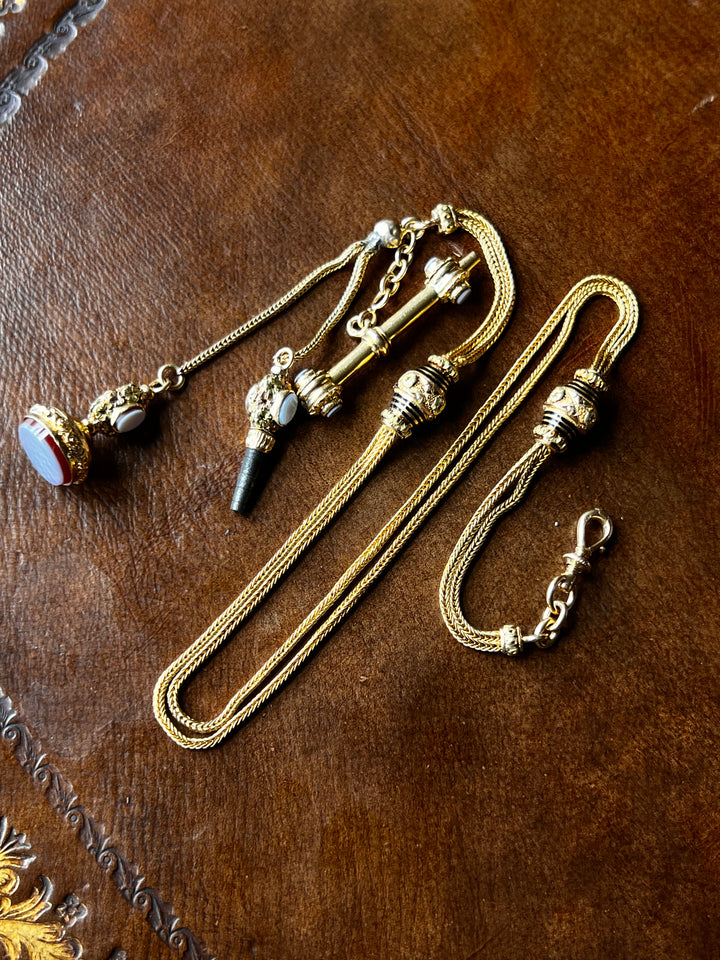 Outstanding French Napoleon III Period Watch Chain 18ct
