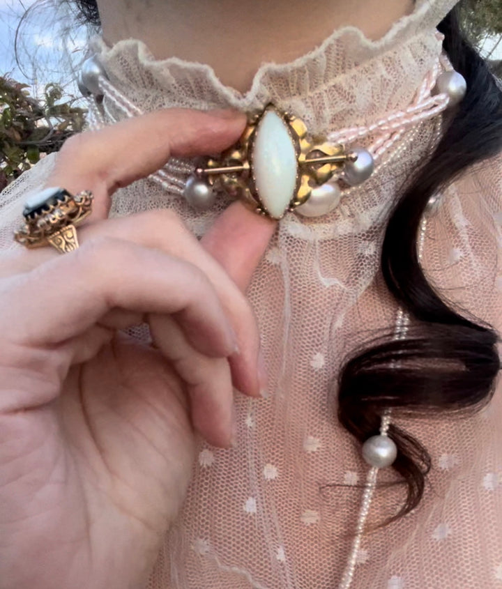 Victorian Opal Brooch with Decorative Bar Setting C. 1890