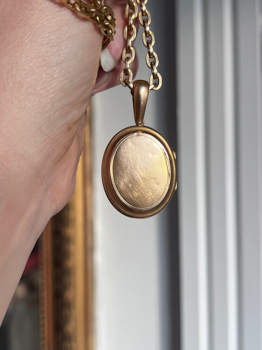 Ruby & Pearl Locket of English Origin in 15ct