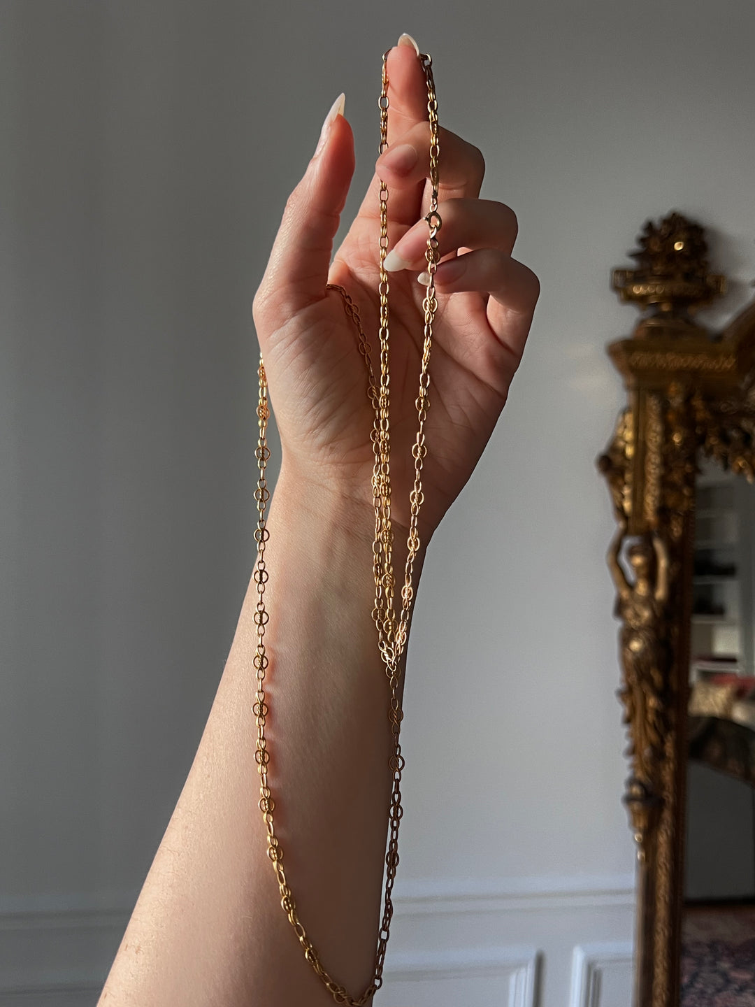 French Art Nouveau Long Chain circa 1900