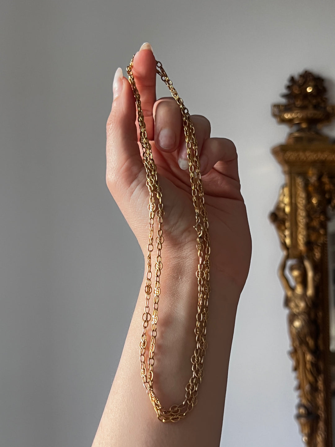 French Art Nouveau Long Chain circa 1900