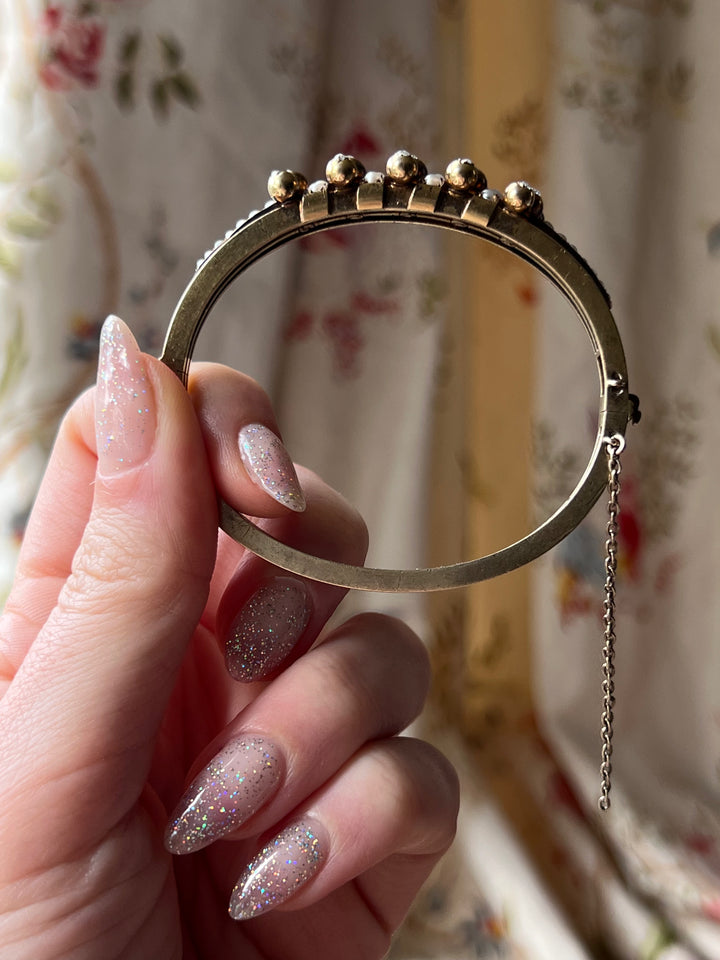 French for Export Pearl and Diamond Bracelet