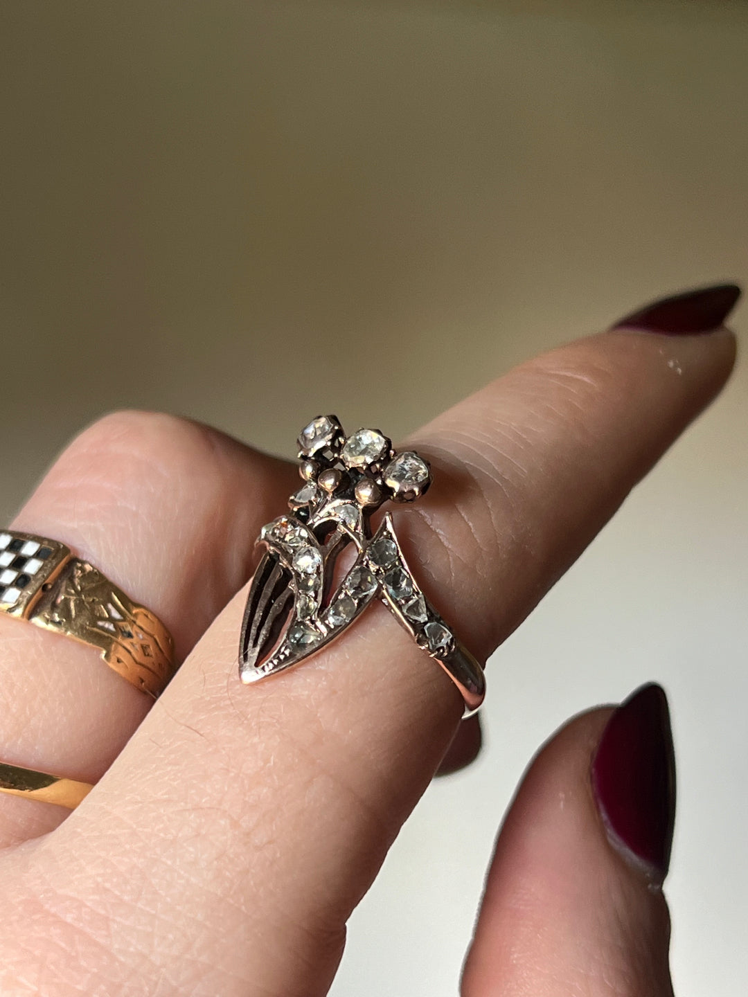 Art Nouveau Diamond Ring in 14ct Gold