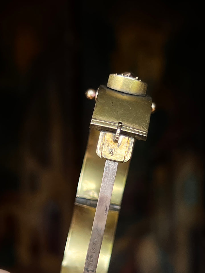 Outstanding 1870's Aesthetic Movement 14ct Bangle