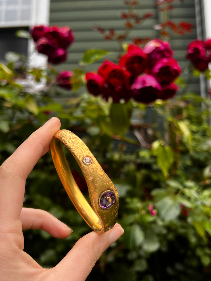 Superb Aesthetic Bangle Circa 1895 by WB Barthman