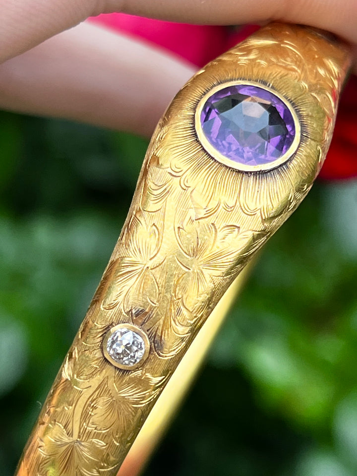 Superb Aesthetic Bangle Circa 1895 by WB Barthman