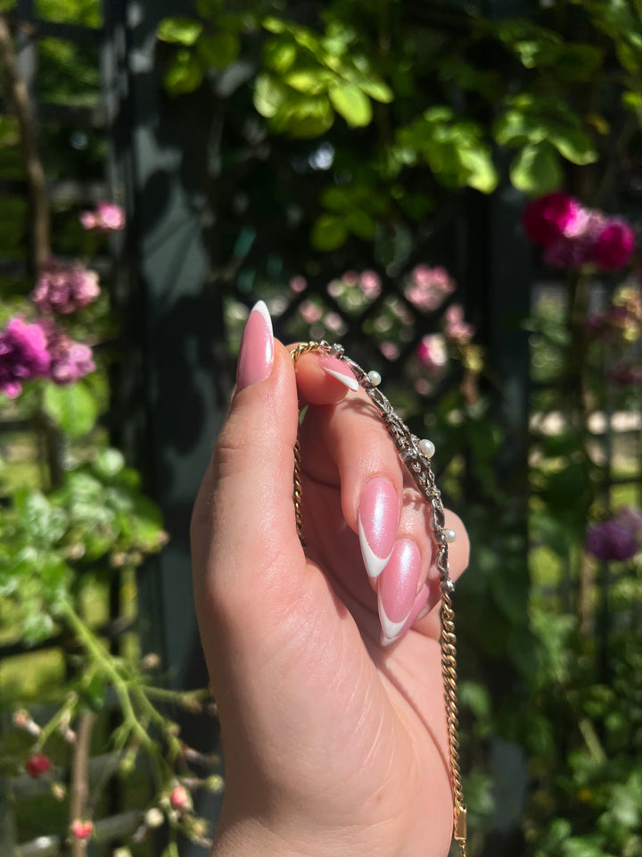 Exceptional English 18ct And Sterling Bracelet