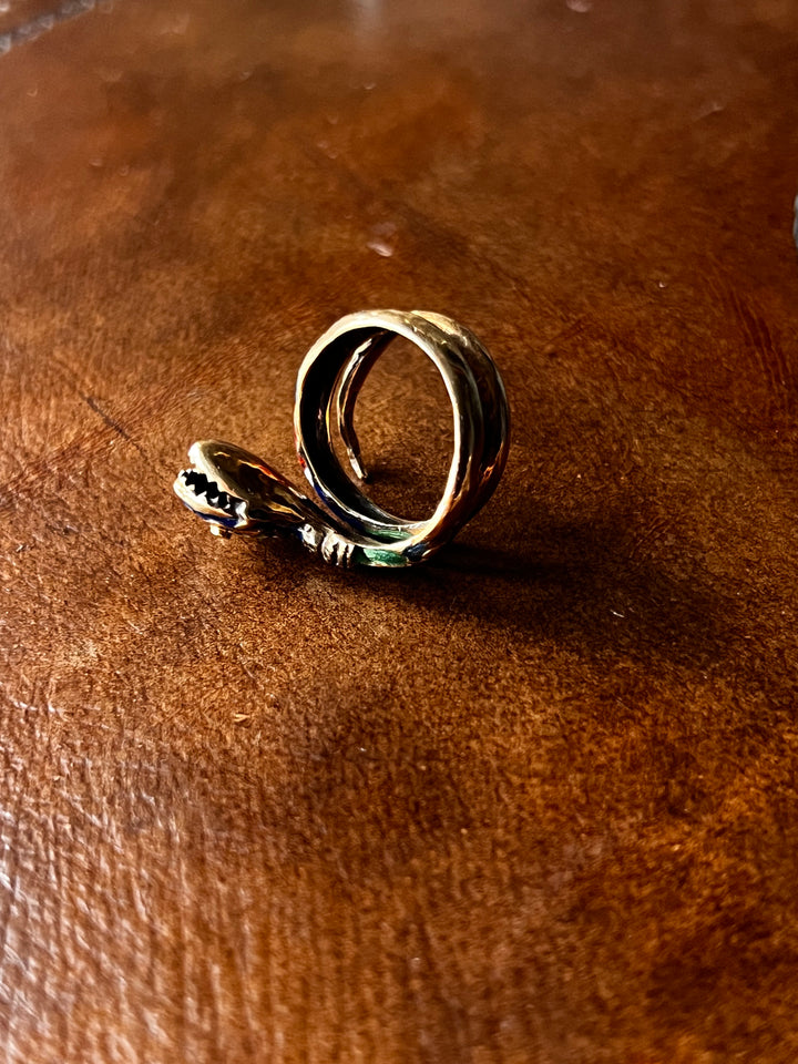 Superb 14ct And Enamel Snake C 1960