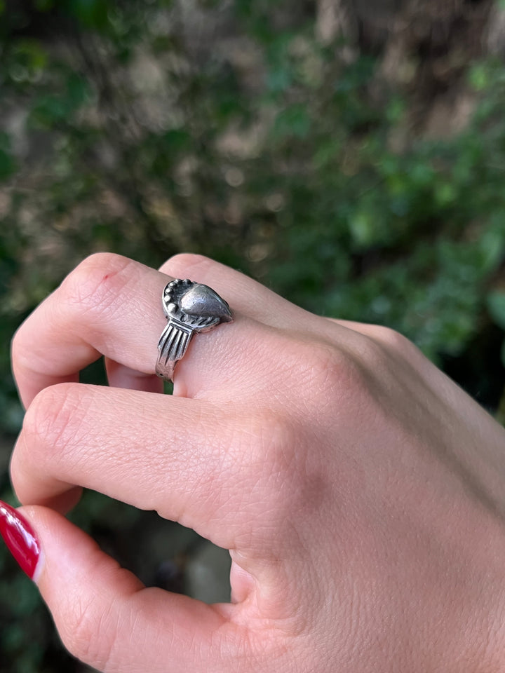 Early 19th Century Heart Ring in Sterling Silver