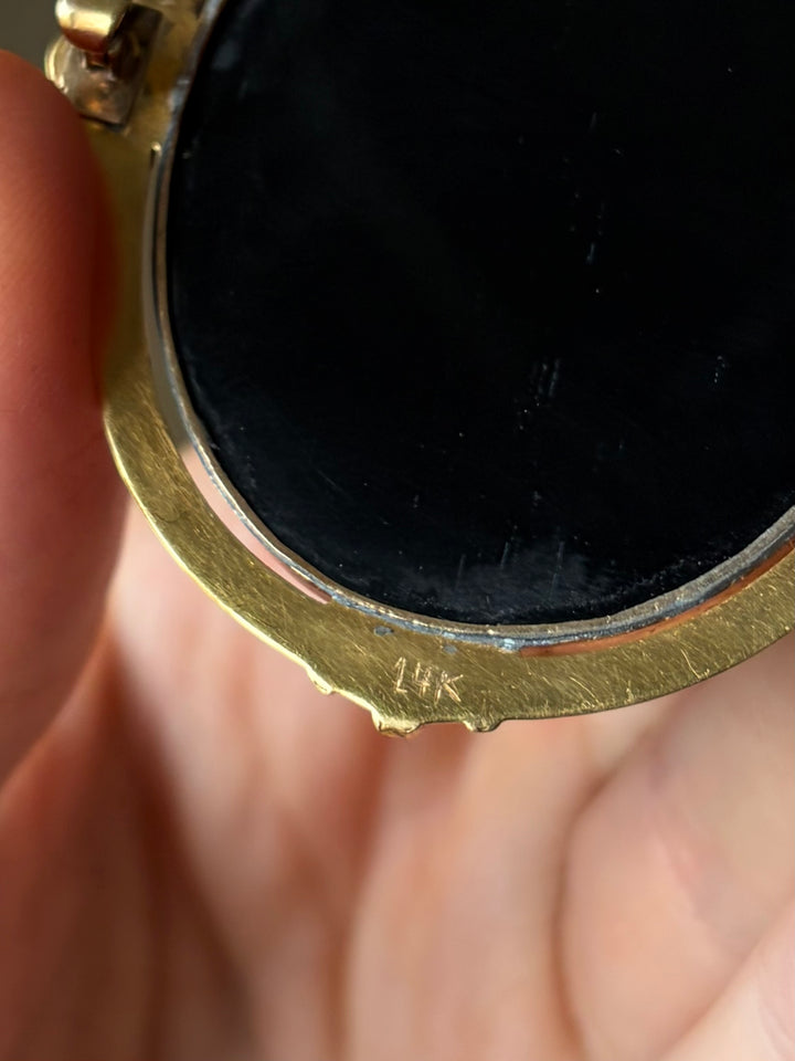 Napoleon III Onyx Cameo Brooch of Hera, Attributed to Paul Victor Lebas