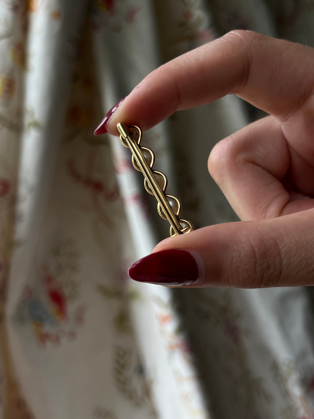 14ct River Pearl Bar Brooch circa 1910