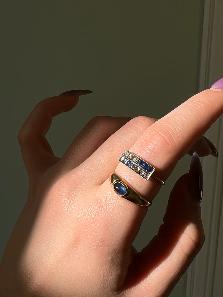Sapphire Cabochon Band in 18ct