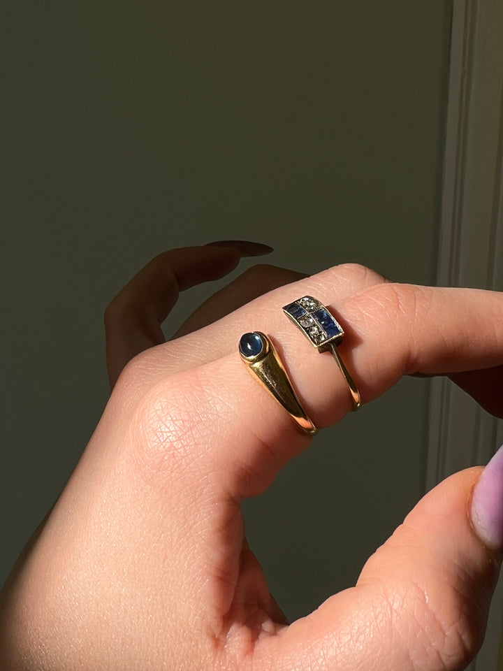 Sapphire Cabochon Band in 18ct