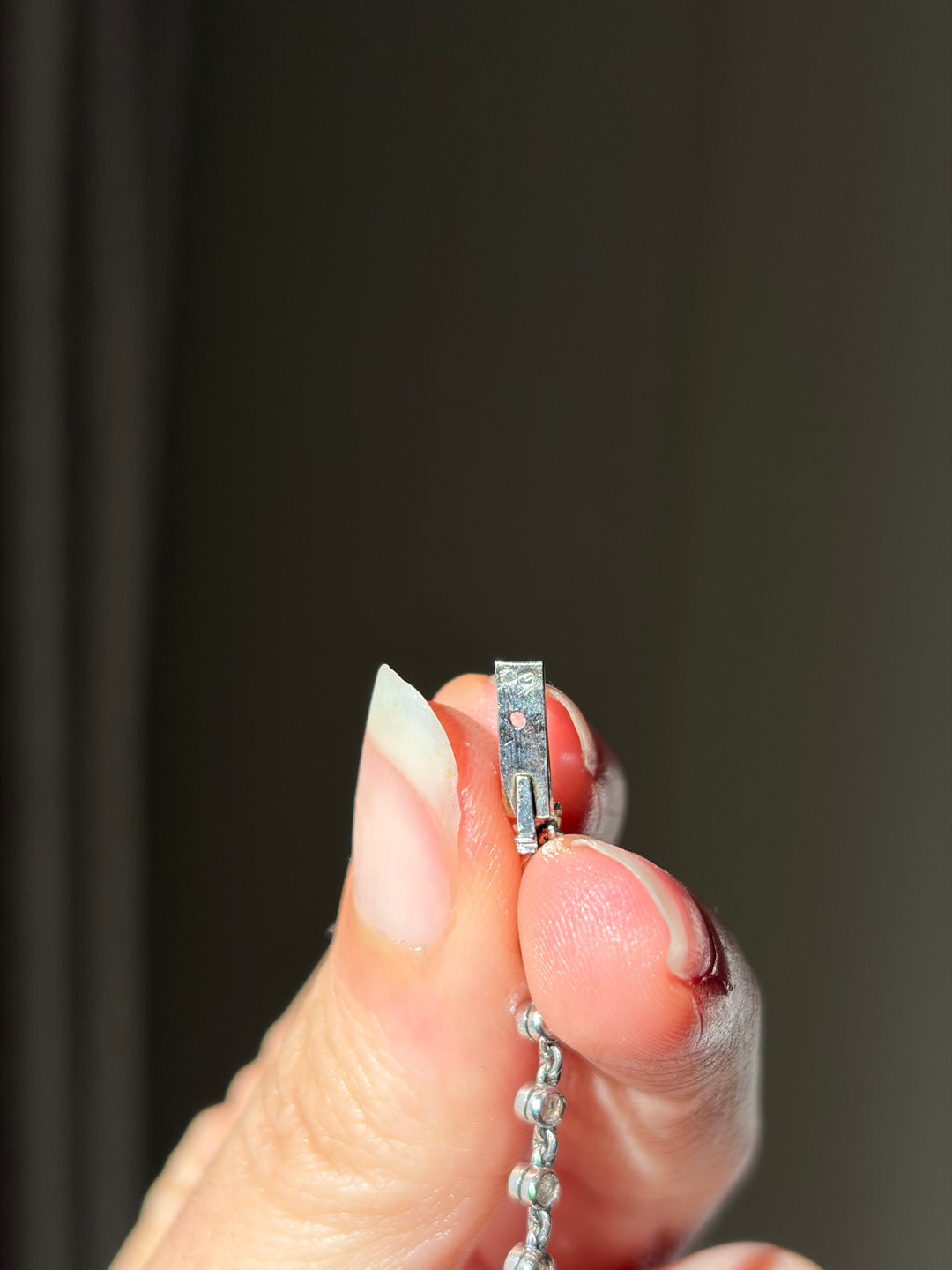 18ct White Gold Diamond Rivière with 2.16ct Old European-Cut Center, 7.73ctw